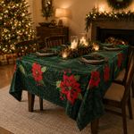 Mantel Navideño Pascuas Verde 150 x 220 cm