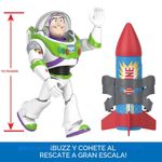 Figura de Acción Toy Story Buzz Lightyear Rocket Rescue con Cohete y Sonidos 12 Plg