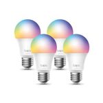 Set de 4 Bombillos Inteligentes Wi-Fi RGB E27 8.7W Multicolor Tapo L530E
