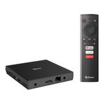 TV Box Android 4K con Wi-Fi Bluetooth y Control Remoto Negro Steren