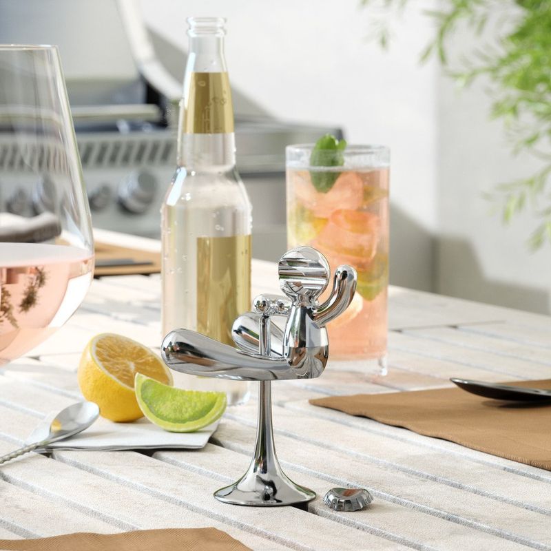 Destapador de Botellas Rodeo Buddy Color Cromo