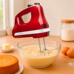 Batidora de Mano KitchenAid 5 Velocidades con Accesorios Color Rojo