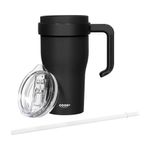 Termo de Acero Inoxidable 600 ml con Pajilla y Asa Colores Surtidos