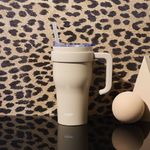 Termo de Acero Inoxidable 600 ml con Pajilla y Asa Colores Surtidos