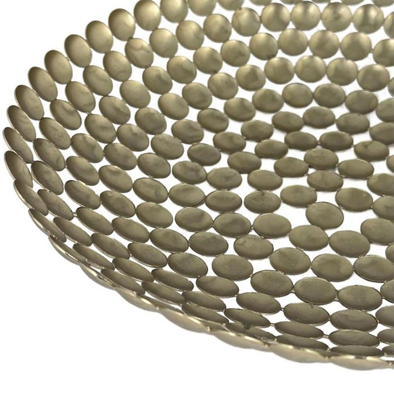 Centro de Mesa Moderno 31 cm de Metal Color Dorado