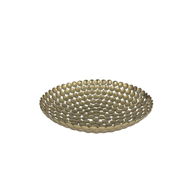 Centro de Mesa Moderno 31 cm de Metal Color Dorado