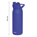 Botella Térmica de Acero Inoxidable de 700 mL con Boquilla Abatible Color Azul