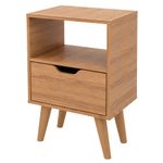 Mesa de Noche Milly con 1 Gaveta Color Almendra