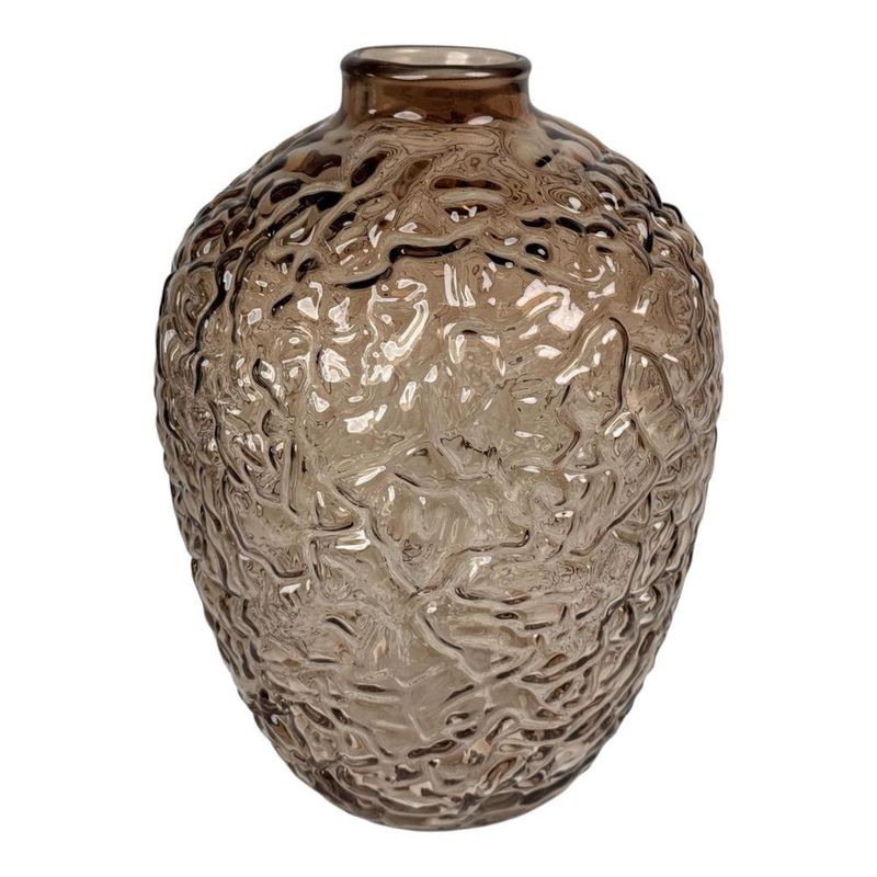 Florero Decorativo Ovalado 32 cm Color Dorado