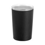 Vaso para Cepillos Dentales y Accesorios Acanalado Color Negro