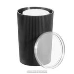 Vaso para Cepillos Dentales y Accesorios Acanalado Color Negro