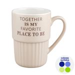 Taza para Café 13.5 oz Diseño con Frases Color Surtido