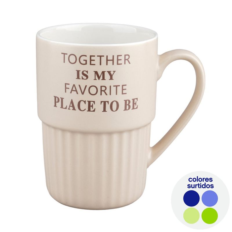 Taza para Café 13.5 oz Diseño con Frases Color Surtido