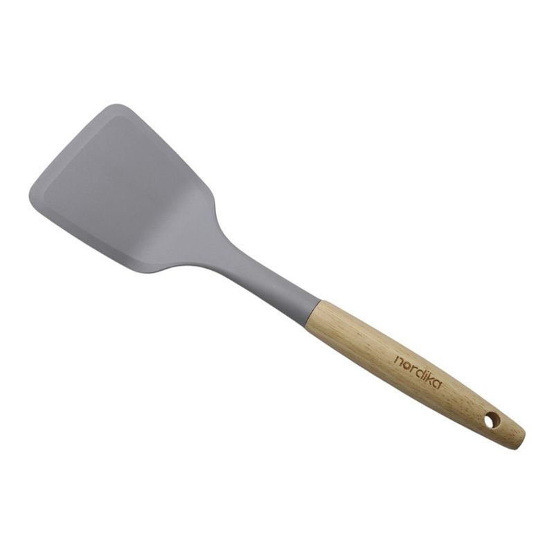 Espátula Plana de Silicón con Mango Color Café