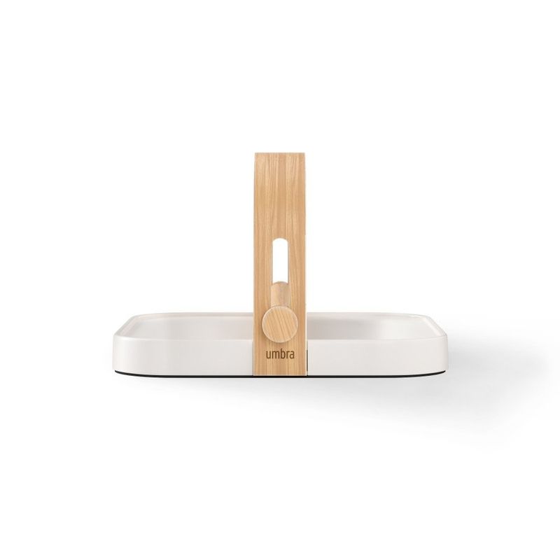 Porta Servilletas Bellwood 20 cm Color Blanco y Natural