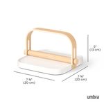 Porta Servilletas Bellwood 20 cm Color Blanco y Natural