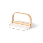 Porta Servilletas Bellwood 20 cm Color Blanco y Natural