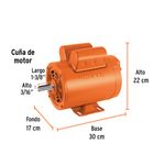 Motor Eléctrico Monofásico de 2 HP Alta Velocidad 3450 rpm 115/230 V