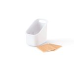 Porta Utensilios Bellwood 21 cm Color Blanco y Natural