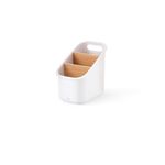 Porta Utensilios Bellwood 21 cm Color Blanco y Natural