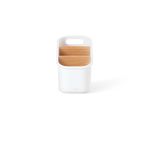 Porta Utensilios Bellwood 21 cm Color Blanco y Natural