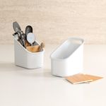 Porta Utensilios Bellwood 21 cm Color Blanco y Natural