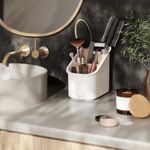 Porta Utensilios Bellwood 21 cm Color Blanco y Natural