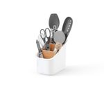 Porta Utensilios Bellwood 21 cm Color Blanco y Natural
