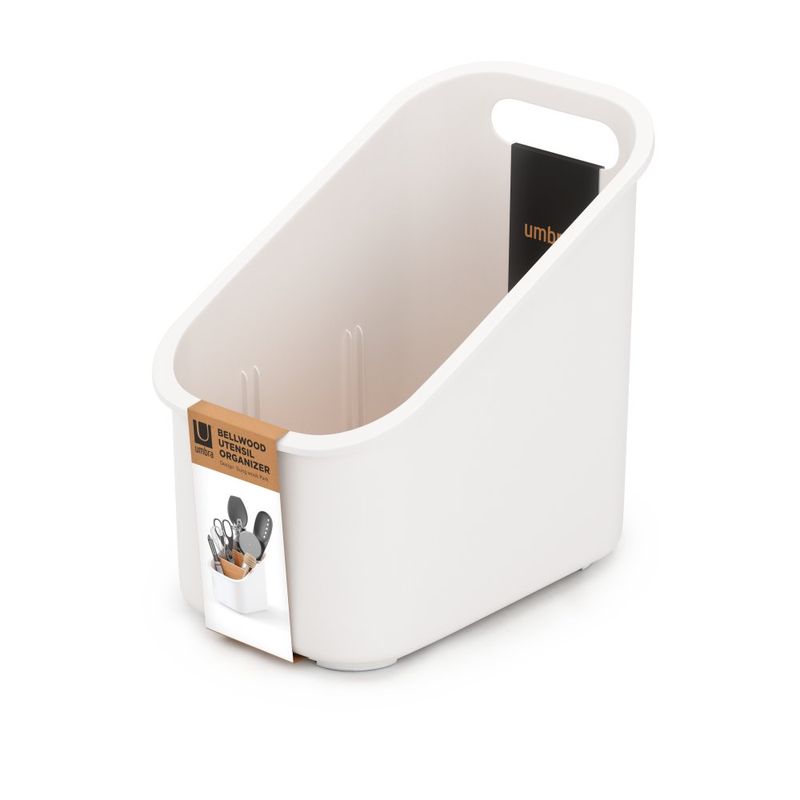 Porta Utensilios Bellwood 21 cm Color Blanco y Natural