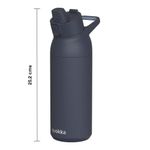 Botella Térmica de Acero Inoxidable de 700 mL con Boquilla Abatible Color Grafito