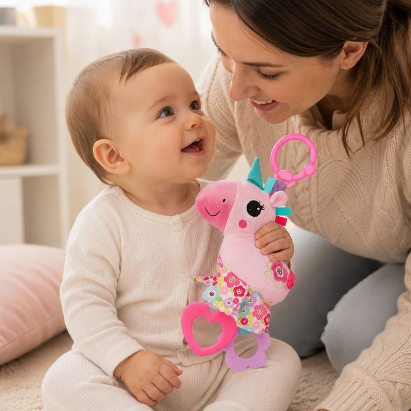 Mordedor Colgante Unicornio Sparkle & Shine con Texturas Sensoriales