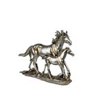 Caballos Decorativos Caminando de 54 cm Color Plateado