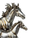 Caballos Decorativos Caminando de 54 cm Color Plateado