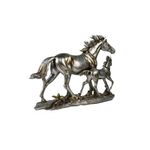 Caballos Decorativos Caminando de 54 cm Color Plateado