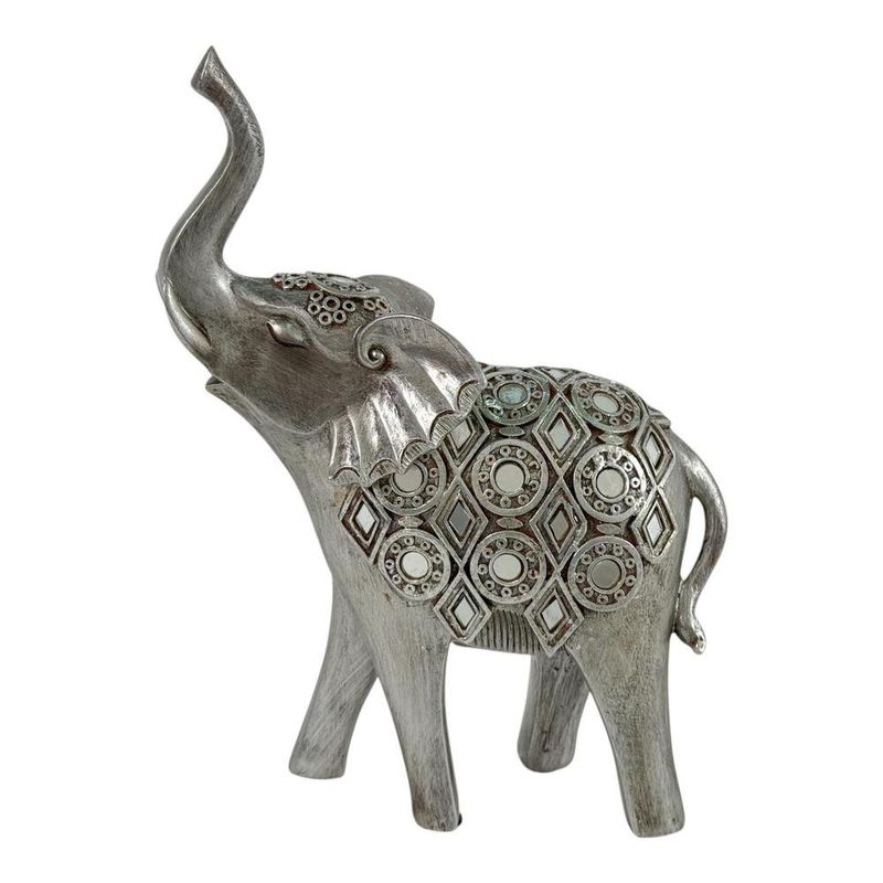 Elefante Decorativo de 23 cm Color Plateado