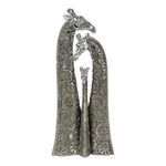 Familia de Jirafas Decorativas de 36 cm Color Plateado