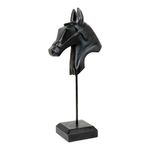 Caballo Decorativo con Base de 47 cm Color Negro