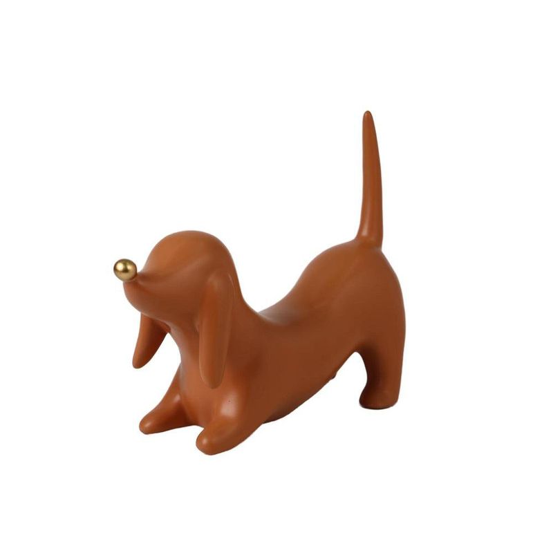 Perro Salchicha Decorativo de 30 cm Color Marrón