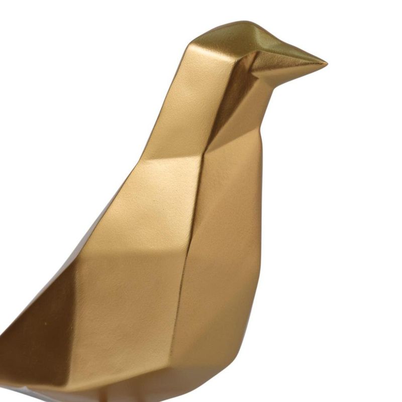 Pájaro Decorativo Geométrico Color Dorado