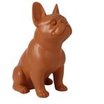 Bulldog Decorativo Sentado de 22 x 28.5 cm Color Marrón