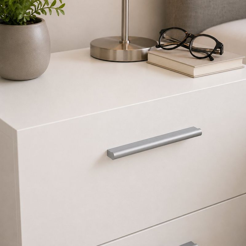 Mesa de Noche Turin con 2 Cajones de 40 x 40.3 x 42.3 cm Color Blanco