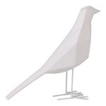 Pájaro Decorativo Geométrico Color Blanco
