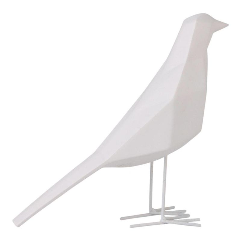 Pájaro Decorativo Geométrico Color Blanco