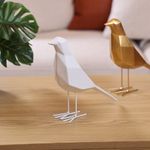 Pájaro Decorativo Geométrico Color Blanco