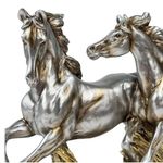 Caballos Decorativos Corriendo de 39 cm Color Plateado