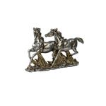 Caballos Decorativos Corriendo de 39 cm Color Plateado