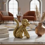 Mono Decorativo Sentado Color Dorado