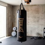 Saco de Boxeo Everlast Elite 2 de 100 lb Negro/Dorado 13" x 46"