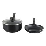 Set de Cacerola con Tapadera y Sartén de Aluminio de 20 cm