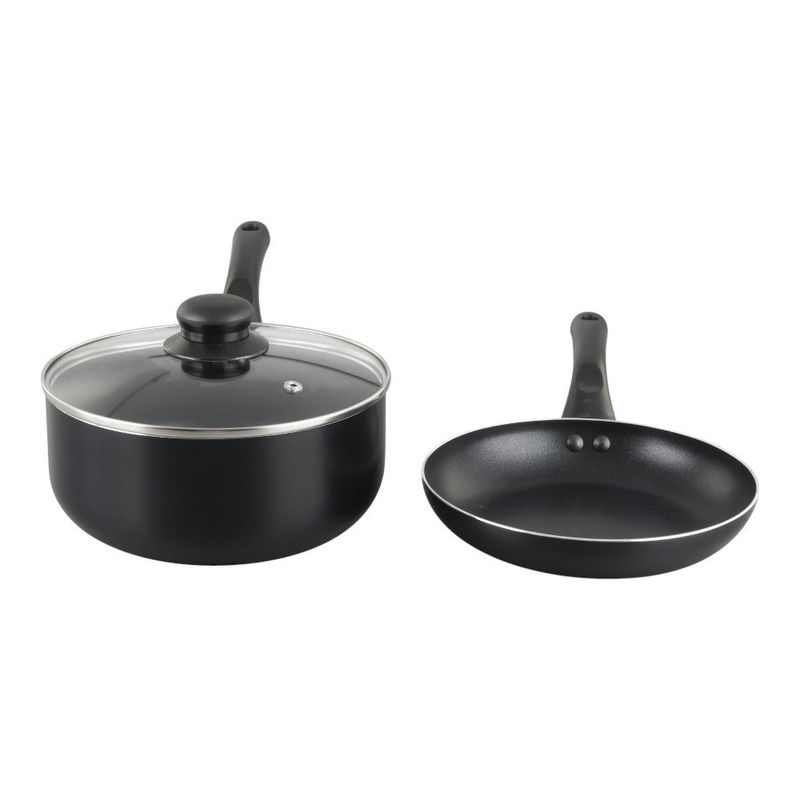 Set de Cacerola con Tapadera y Sartén de Aluminio de 20 cm